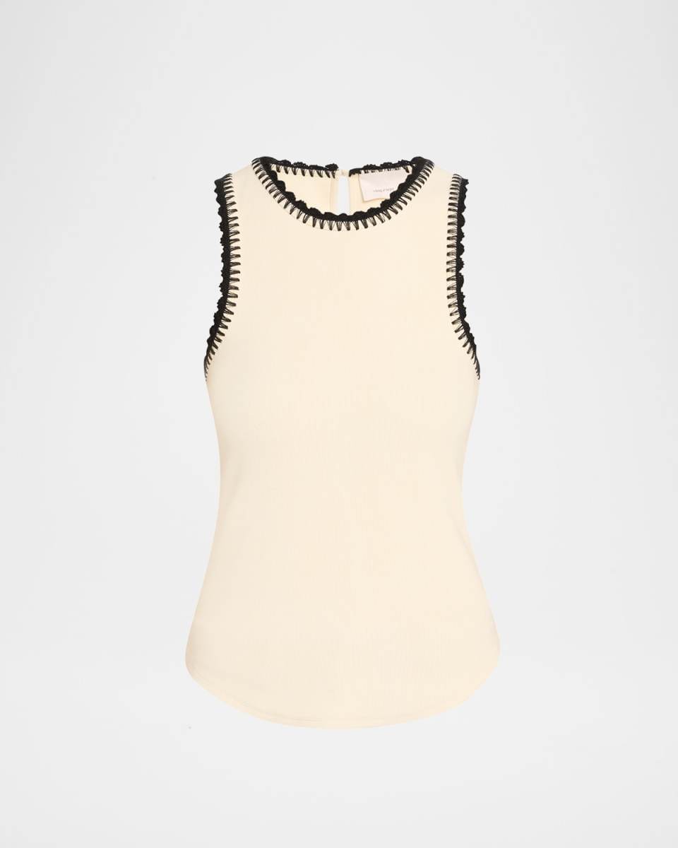 Lizzie Crochet-Trim Tank Top
